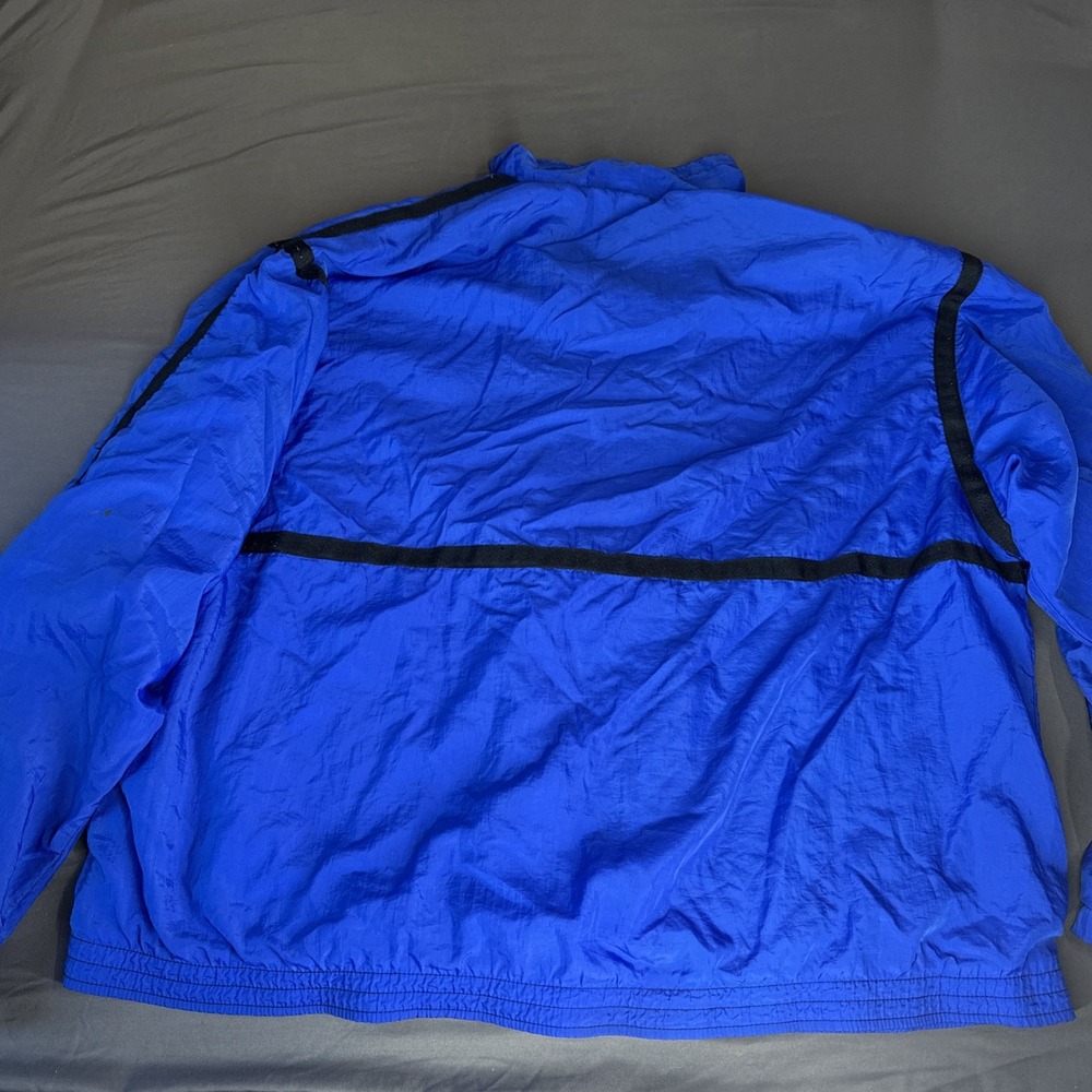 VINTAGE Nike Track Jacket Large Blue‎ Baggy Big Swoosh Windbreaker Retro 90s* - Picture 12 of 12